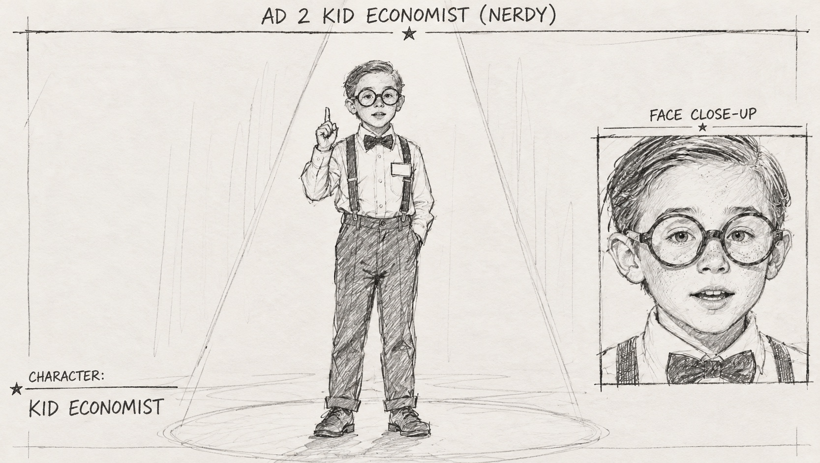 Kid Economist concept sketch